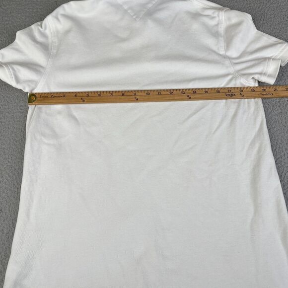 Tommy Hilfiger Polo Shirt Mens M Red White Blue Star Stripes Custom Fit USA Flag - Picture 9 of 11